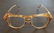 Vintage AO Safety Glasses Z87 5 3/4 Brown Classic Aviator Styling Side Panels