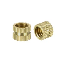 100pcs M4 x 4mm x 5mm Brass Knurled Threaded Insert Embedment Nuts