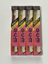 4 New Vintage Butler GUM Toothbrush Soft Slender Head 311 Adult