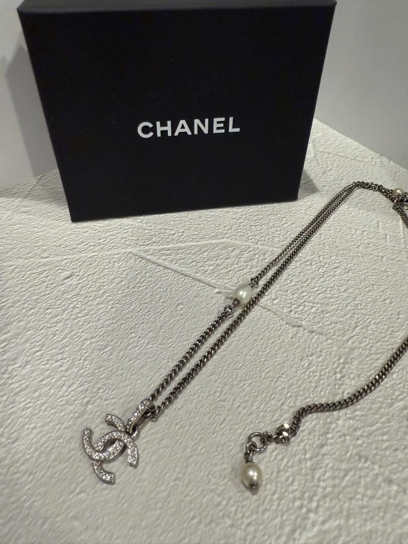 Collana Chanel Marca Coco Strass Perla