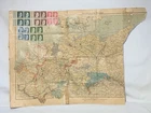 WW2 German Third Reich Map with Hitler Stamps And Military Movements Penciled In