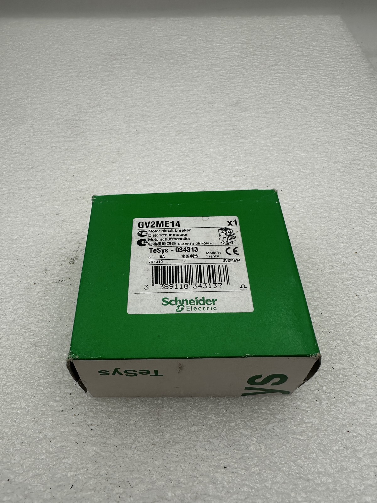 Schneider GV2ME14 disjoncteur moteur triphasé bouton poussoir
