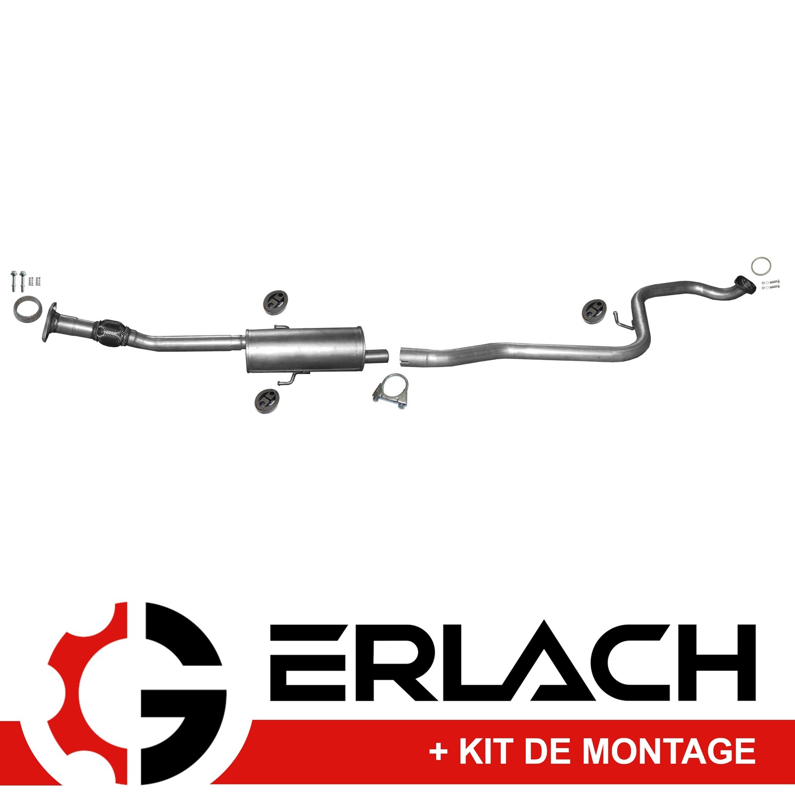 Silencieux echappement pour Toyota Yaris 1.4 essence et diesel de 2003 a 2009