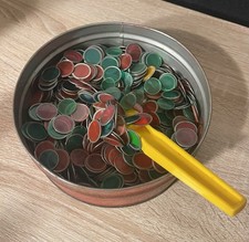 Vintage Magnetic Bingo Chips, Marker