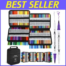 Dual Tip Coloring Markers Set 160 Colors - Water-based