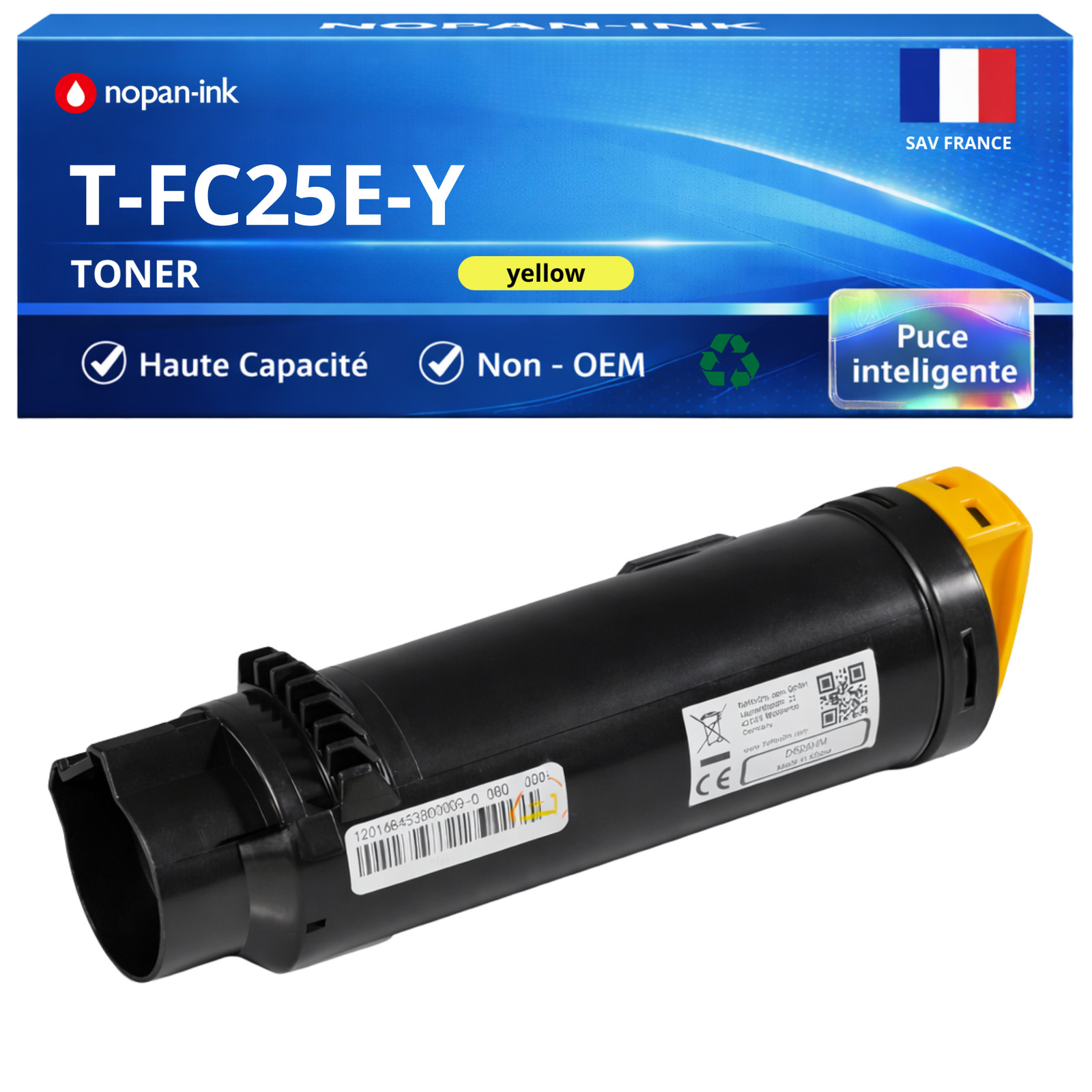 Toner jaune Toshiba T-FC25 compatible pour imprimer vos dossiers de bureau