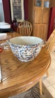 Red Wing Spongeware Paneled Mixing Bowl Blue Rust 7