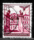 HICK GIRL-USED  POLAND  OCCUPATION  STAMPS  SC#N71  PALACE, WARSAW     X4428 — photo 1