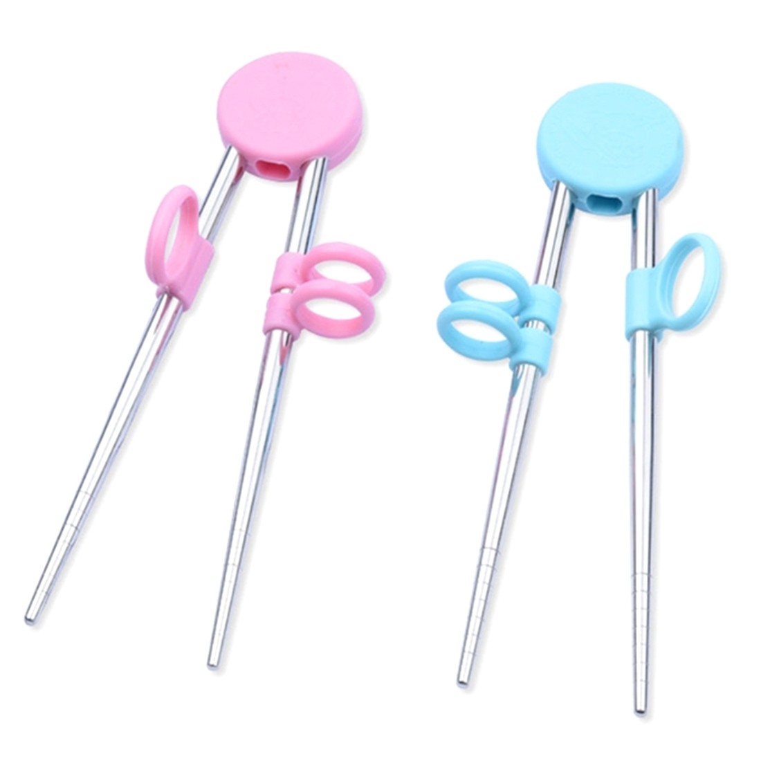 Kids Children Training Chopsticks Learning Sticks Helper Reusable Tableware3750