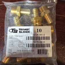 Tramec Sloan  brass fittings. S125-10-12.  10 pack