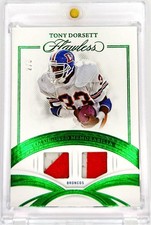 2025 Panini Flawless #GUM-TDT Tony Dorsett 2/5 Game Used Memorabilia Emerald