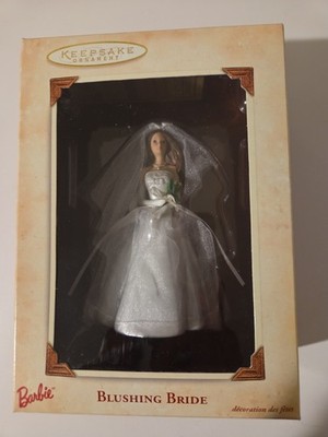 Barbie Blushing Bride 2002 Brunette Hallmark Keepsake Ornament NIB