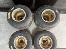 Go Kart Otk MXC RIMS Magnesium wheels & Komet yellow tyres TONYKART  x30 Rotax