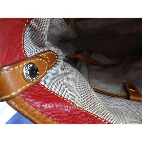 Bolso de Mano Dooney & Bourke Cuero Guijarro Rojo Cartera Bolso de Maquillaje y Polvo a Juego - Imagen 19 de 24