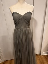 JENNY YOO Annabelle Convertible Tulle Column Dress Size 14 Shadow grey New Years