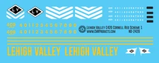 N Scale - Lehigh Valley C420 Cornell Red Scheme Decals