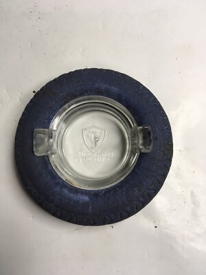 Rare Blue Tire  The Mark of Quality  Firestone Promotional Ashtray