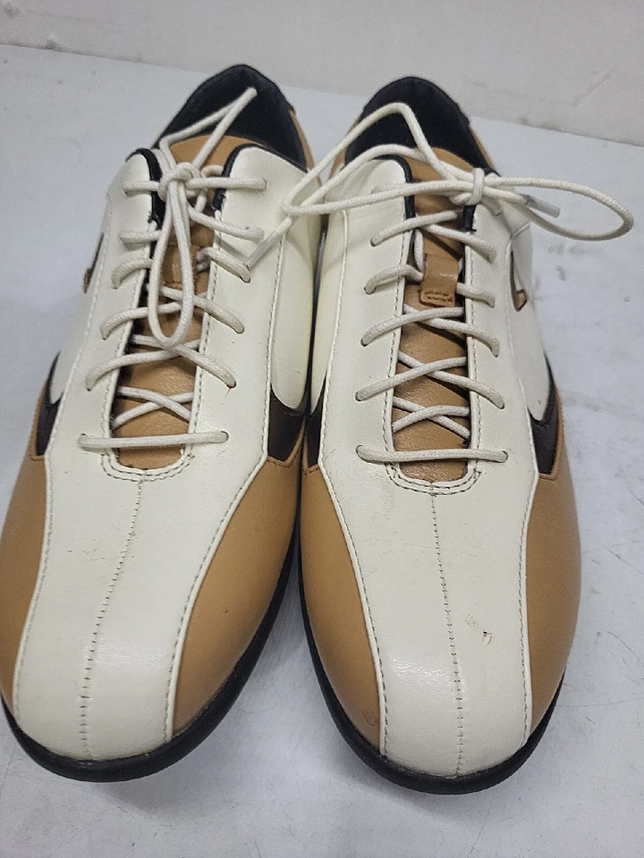 Zapatos de golf vintage Callaway serie X Bella talla 8,5 M marrón/blanco/beige nuevos sin caja Foto 2 de 4