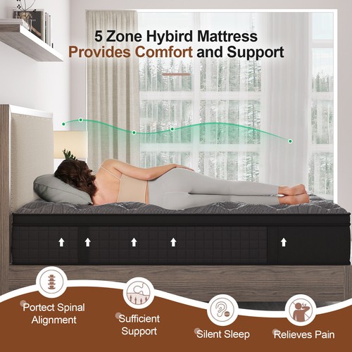 Duchess Mattress Queen Pocket Spring Latex Foam Medium Firm 34cm ALL SIZE - Picture 4 of 17