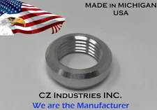 3/8" NPT ALUMINUM LOW PROFILE WELD ON/IN FLANGE FITTING BUNG, 3/8-18 QTY:1