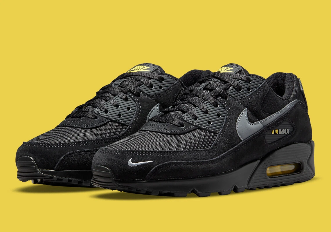 Nike Air Max 90 Black Yellow Strike Grey DO6706-001 Size 9-14 2022 eBay