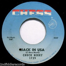 CHUCK BERRY-Back In USA & Memphis, Tenn.-Great Early Rock 45-CHESS #1729