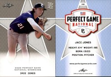 JACE JONES 2020 LEAF PERFECT GAME NATIONAL SHOWCASE ROOKIE CARD #148