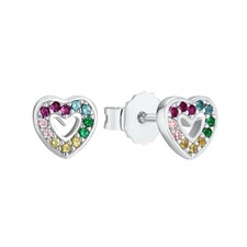 Princess Lillifee Children Earrings Ear Studs Silver Heart Zirconia 2031166