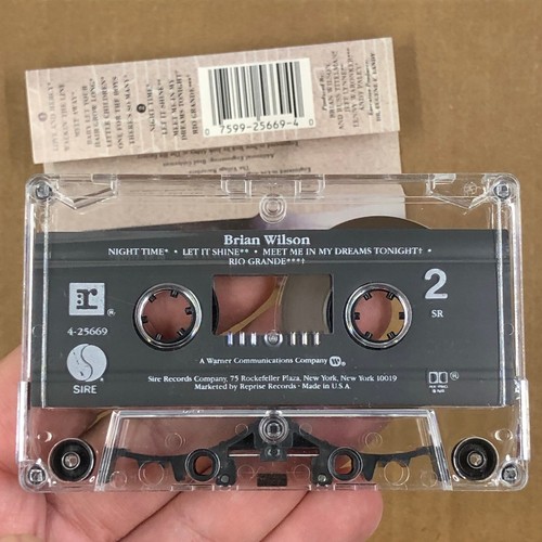 BRIAN WILSON Cassette Tape SELF TITLED 1988 Rock Pop Rare - Picture 3 of 5