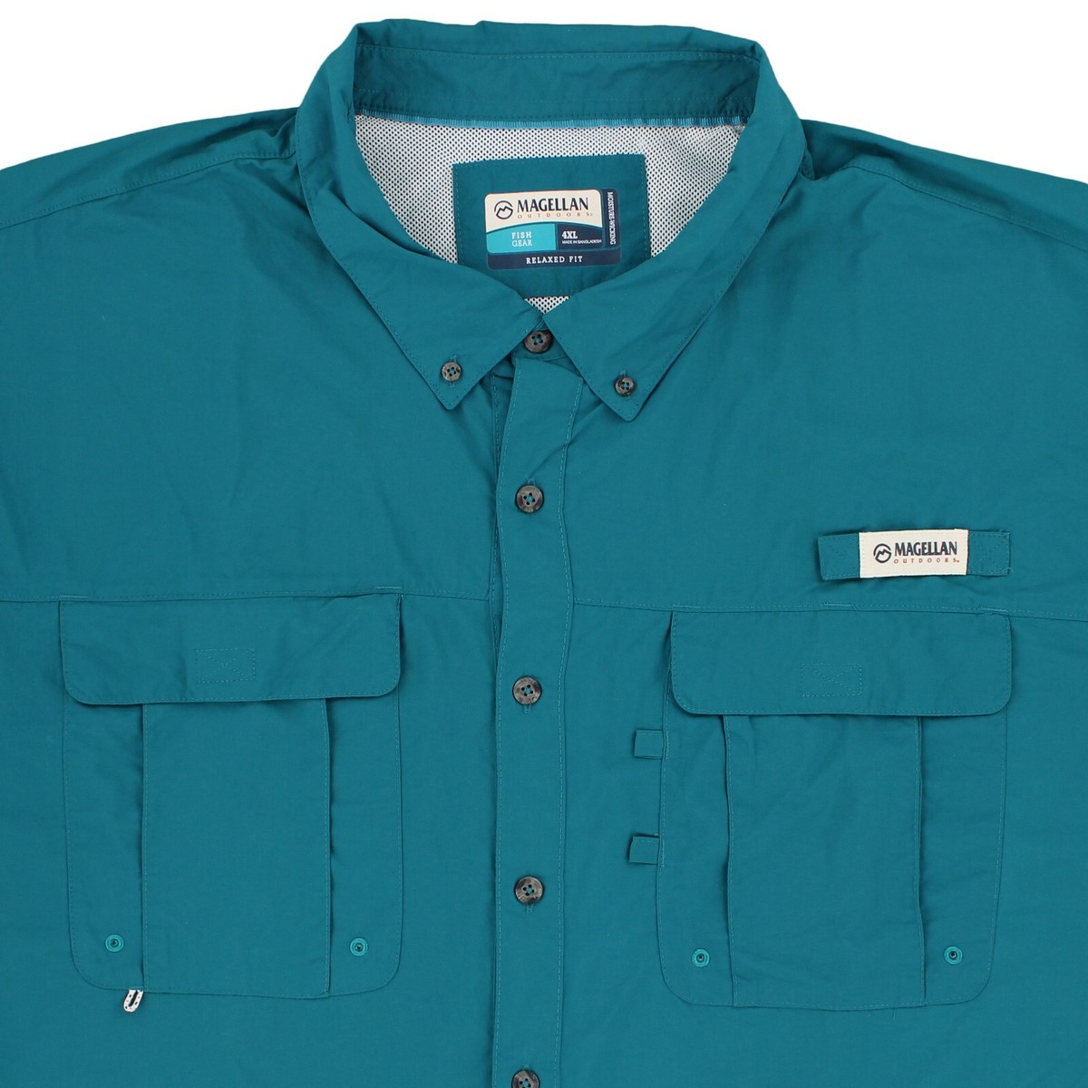 Camisa de Hombre Magellan Laguna Madre Manga Corta Gris Champiñon | Magellan Tampico