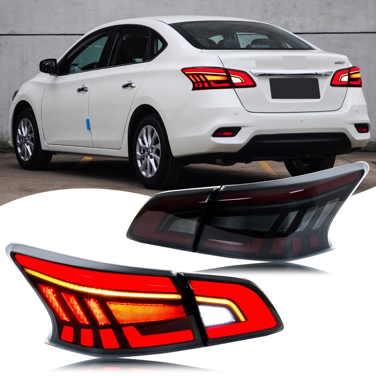 LED Tail Lights for Nissan Sentra 2013-2019 Nismo B17 SV SR Rear