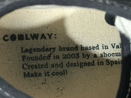 Tenis de plataforma de lona Coolway para mujer, talla 9 1/2, blancas y negras, hasta el tobillo - Imagen 5 de 6