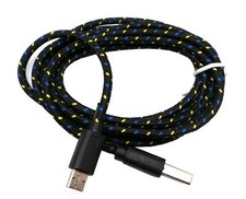 2 x 6 FT Micro USB Charging Cable Playstation 4 PS4 Dualshock Controller - Black