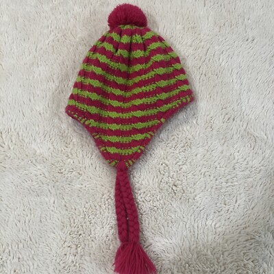 The North Face Junior Winter Cap Knit Pom Pom Ear Flap – Striped
