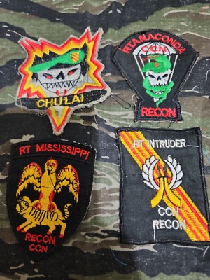 Vietnam War MACV SOG CCN Recon Team Patch Set #4 - Green Beret