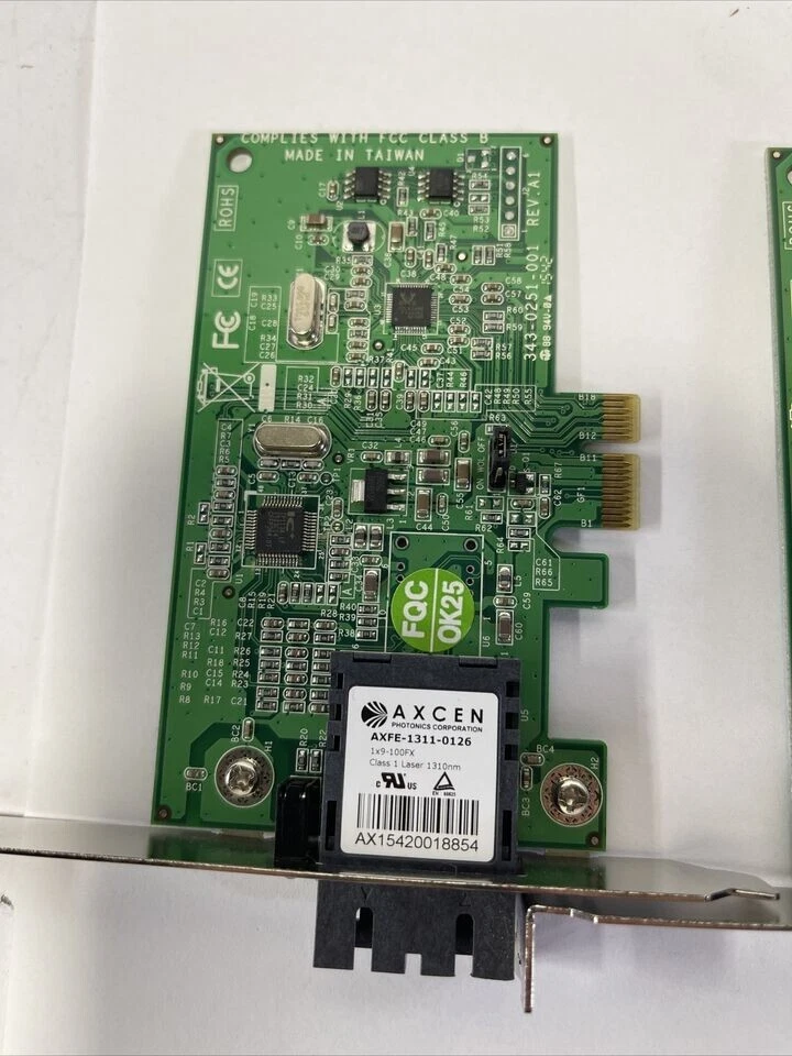 AXFE-1311-0126- Axcen Network PCI-E Fiber Optic NetworkCard N-FXE-SC-02 - Image 2 of 4