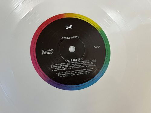 GREAT WHITE Once Bitten LP White Vinyl Jack Russell Rock Me Indie Exclusive NEW - Picture 6 of 12