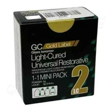 GC Fuji LC 2 Light Cure Gold Label Restorative Glass Ionomer Dental Mini Pack