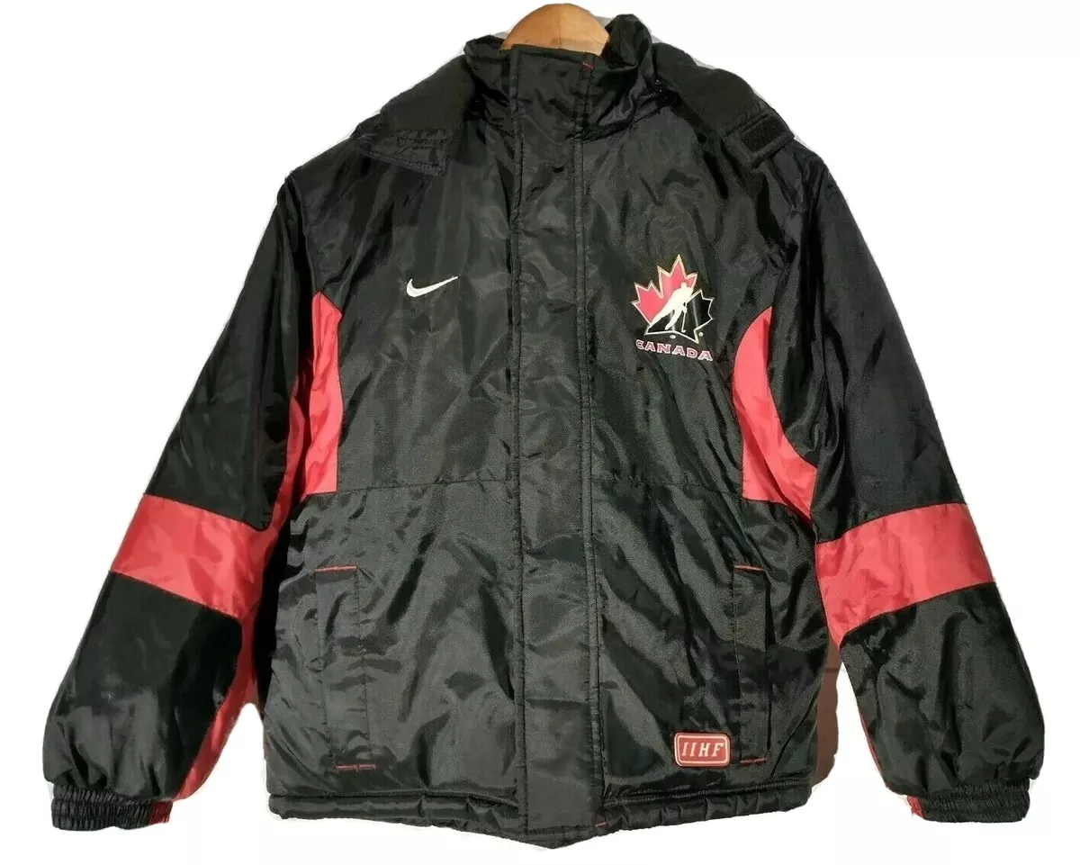 Vintage Team Nike IIHF Team Hooded Winter Jacket - Kids Medium | eBay