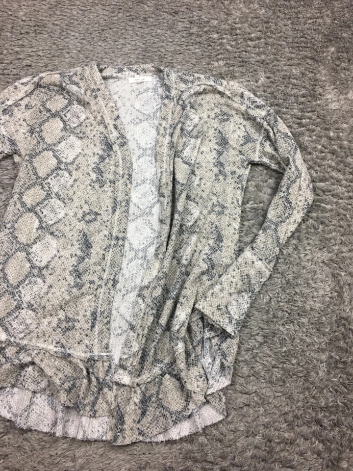 Cárdigan Maurices Mujer Talla Pequeña Gris Estampado Animal Elástico Frente Abierto Foto 2 de 4