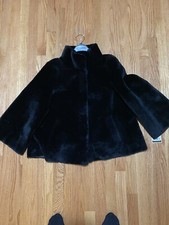 Maryilyn Shearing Sheepskin Cape Jacket Black 11838. New W/tags Xsmall Authentic