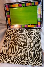 Pair Serving Trays Colorful Platters Trays Ho...