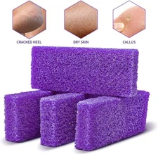 40pcs/pack Disposable Pedi Scrubber Callus Remover Pumice Stone Purple Coarse