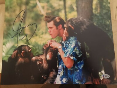 Jim Carey signed Autogramm COA selten Tierdetektiv Szene einzigartig 14''x 11'' groß 