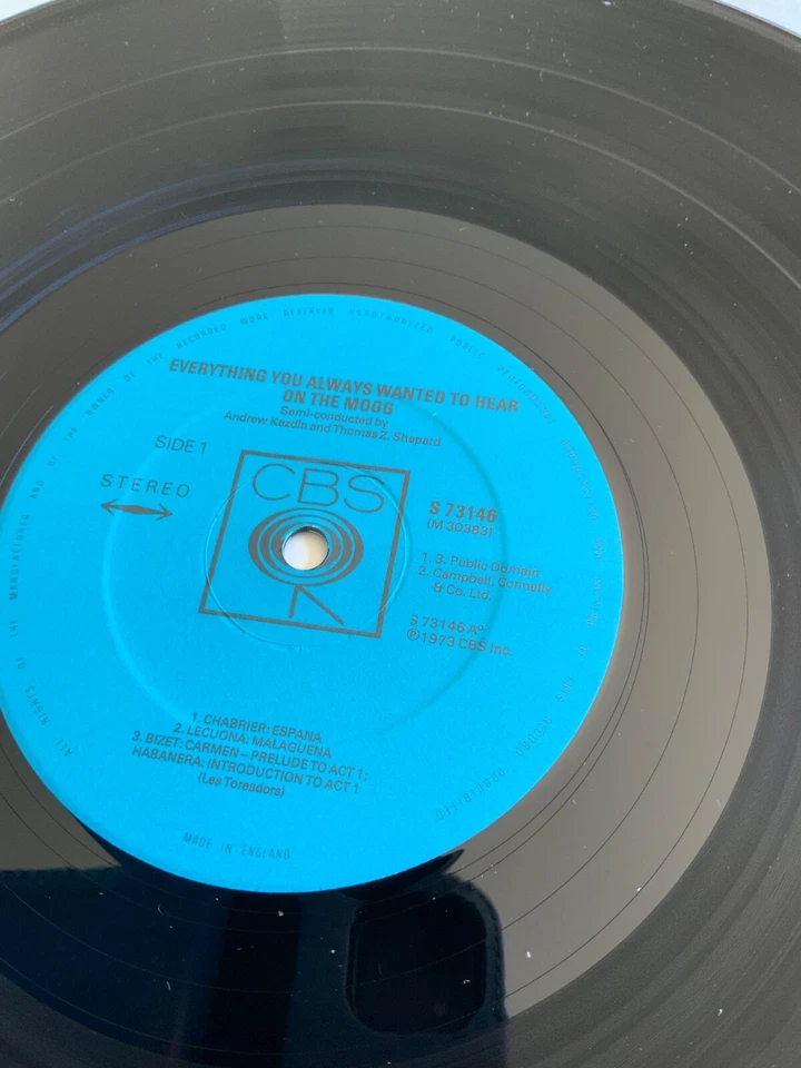 EVERYTHING YOU ALWAYS WANTED TO HEAR ON THE MOOG: CBS S73146 Vinyl LP 1973 Ex/Ex - Image 3 of 3