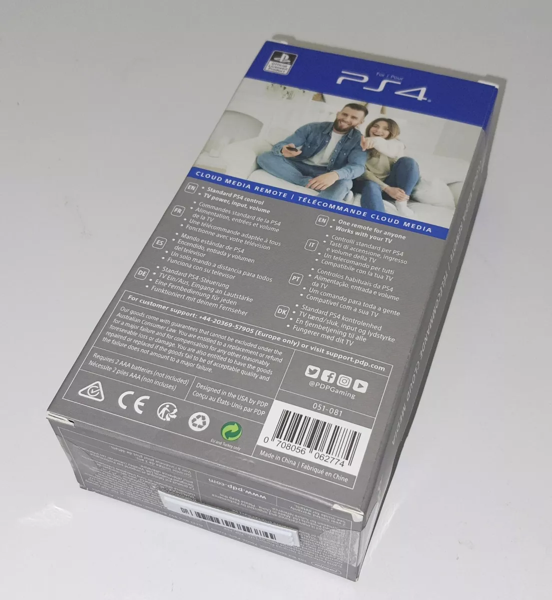 PDP Cloud Remote For PlayStation 4 PS4 PDP051 081 NA Multimedia Remote Black