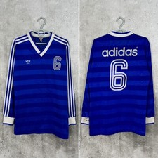ADIDAS VINTAGE TEMPLATE 1970/1980s FOOTBALL SHIRT BLUE LONG SLEEVE JERSEY SIZE M