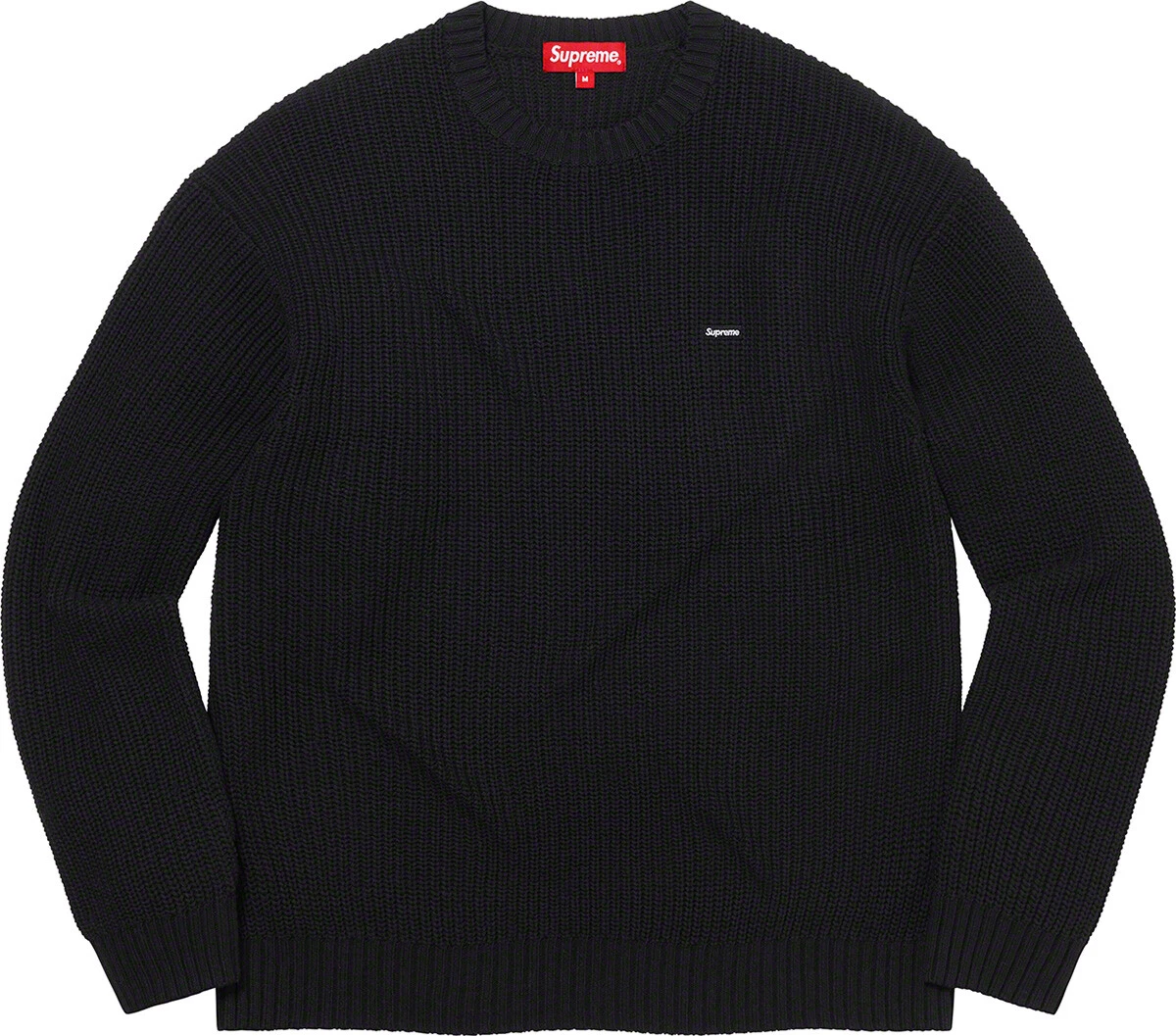 Pull Supreme Melange côtelé tricot (noir), taille S