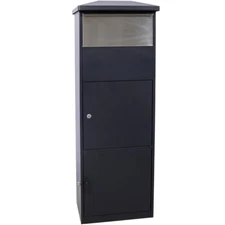 Large Package Delivery Parcel Mail Drop Box for Porch Floor Lockable Black