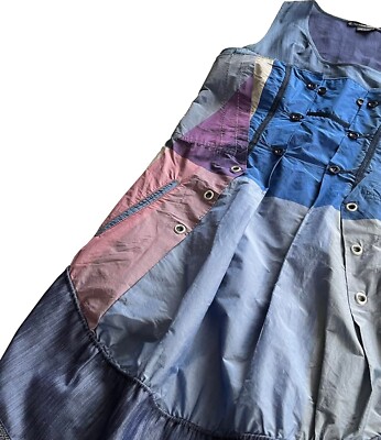 Robe Vintage Marithé Et François Girbaud - Taille 38 - Rayures Noir/bleu - Occasion Très Bon état